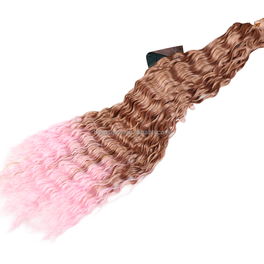 Hot sell Hair 30Inch 100G  synthetic deep wave twist hair extension wavy deep curly braids crochet hair deep twist