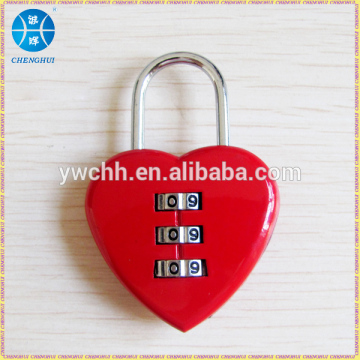 Heart shape password lock heart shape combination padlock bicycle cable lock