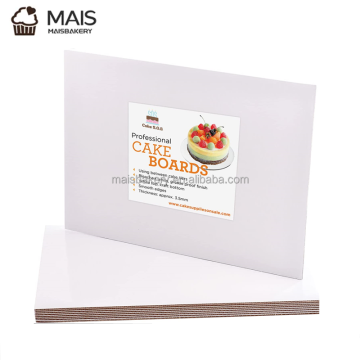 Disposable Pastry Cake Scalloped Circles Plate Base - Square White Paper Cake Board for Bakery Supply