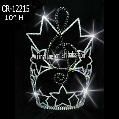 Music note rhinestone tiara special pageant crown