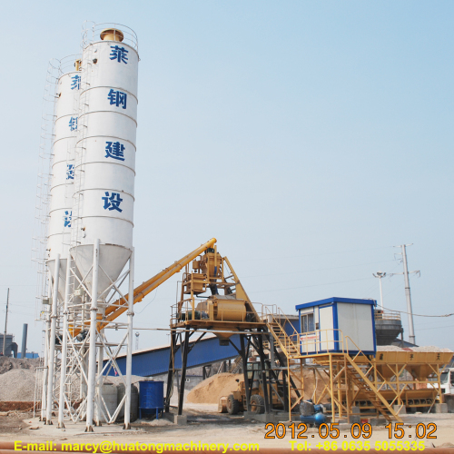 Good quality commercial concrete mixing plant HZS50 for sale