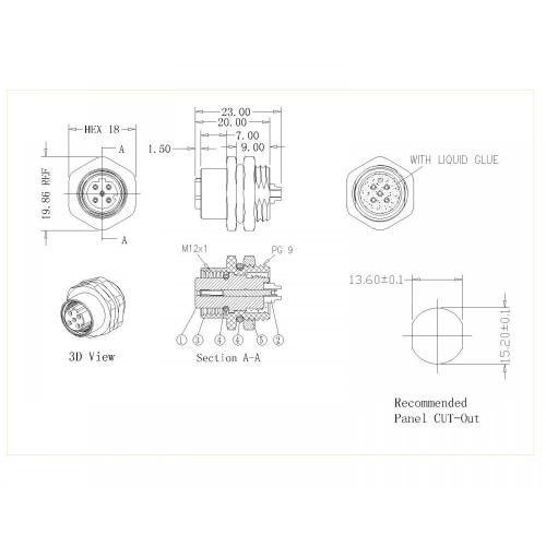 قفل الإناث back pg9 d-code type