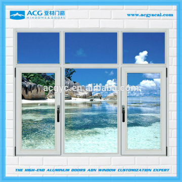 Quality guarantee aluminum window with 3 panels,aluminum window with fixed window-