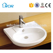 Sanitary ware ceramic made in China mount on counter top bathroom wash basin