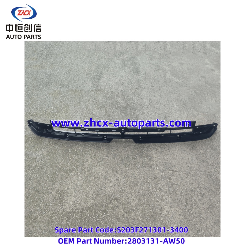 Dekorace mřížky předního nárazníku Front bumper grille decoration