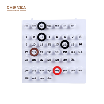 Modern Plastic Wall Calendar with Date Marking and Reminders