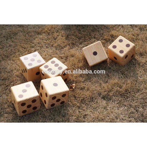 EASTONY Jumbo Outdoor Rasen Spiel Holz Big Dice