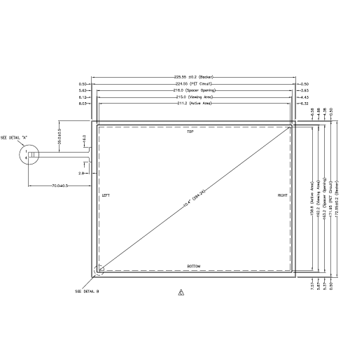 Touch panel resistivo AMT da 10,4 pollici 9509