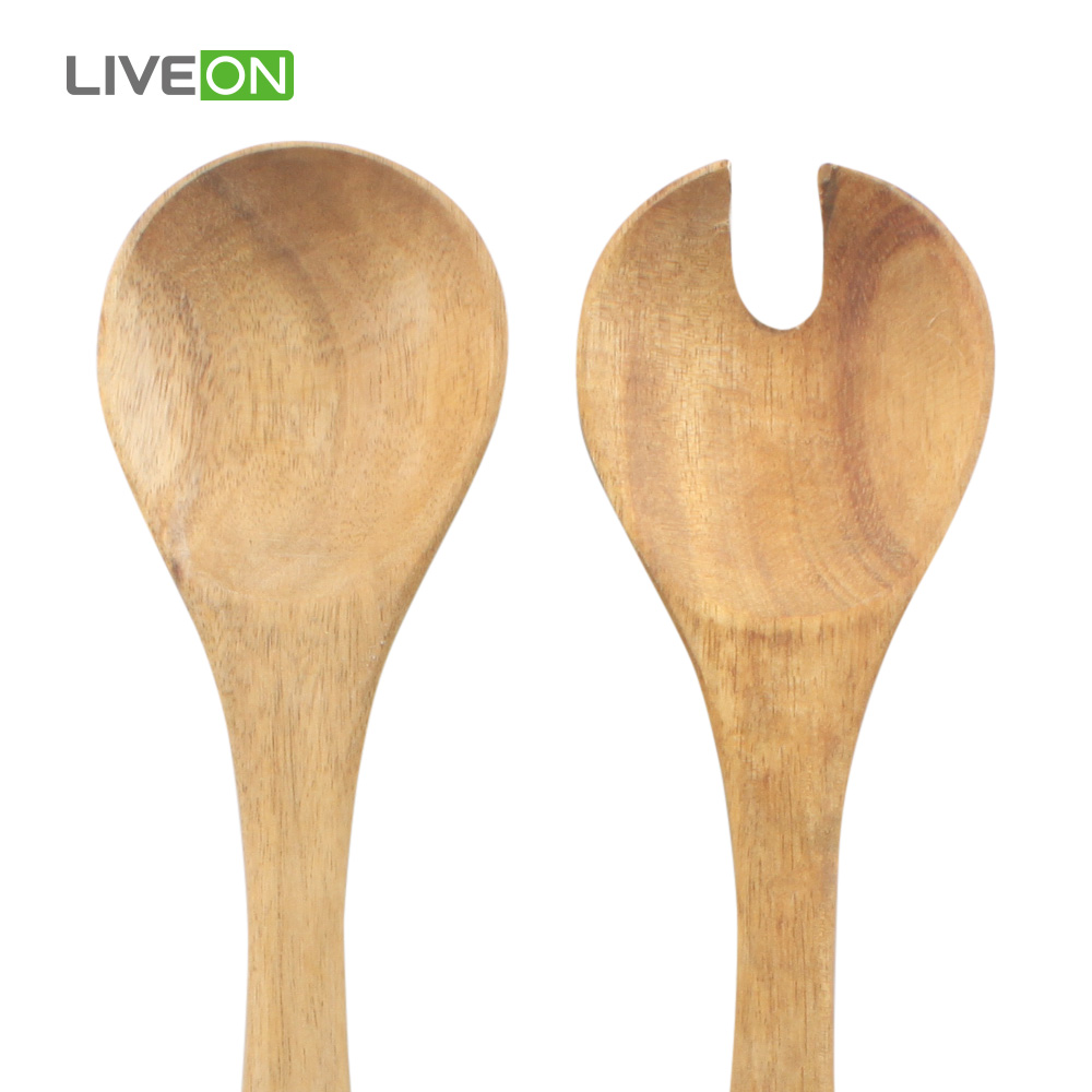 2pcs Solid Acacia Wooden Spoon Set