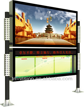 outdoor bus shelter poster scrolling lightbox advertising display