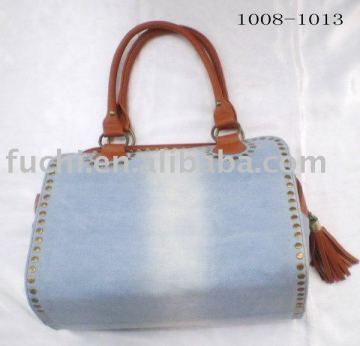 tote denim handbag