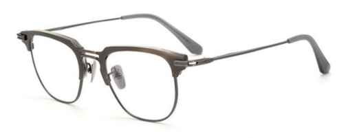 Optischer Titan -Designer Browline Gold gerahmte Brille