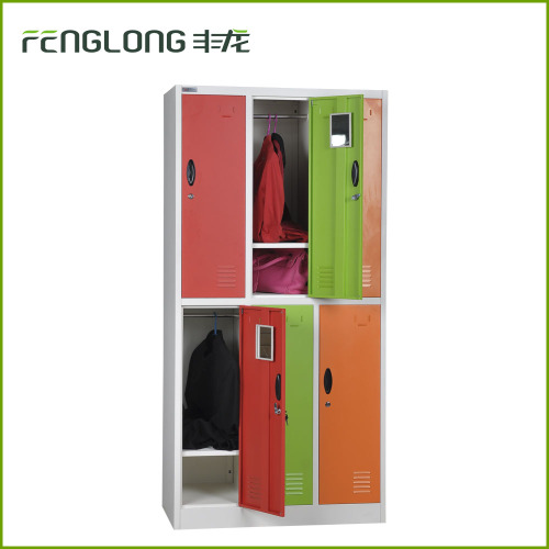 2015 modern stainless 6-door metal locker cabinet