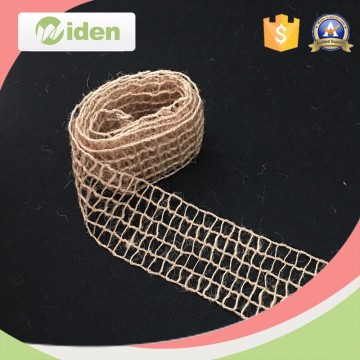 Wholesale white burlap ribbons for wedding gift decoration / jute ribbon wholesale