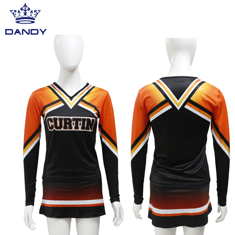 Sublimation Spandex Cheerleading Uniformen Designs