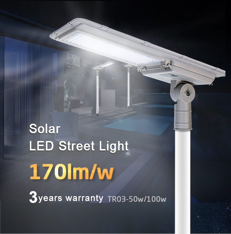 KCD Ultra Slim 50W Led Solar Panel Street Light One