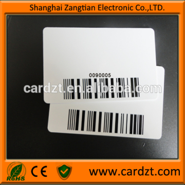 Offset printing Glossy PVC Bar code Card