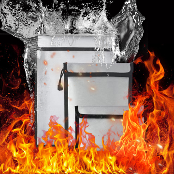 Custom Safe Large Capacity Fireproof Document Bag with Zipper