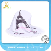 Customized 100% microfiber printed round beach towels