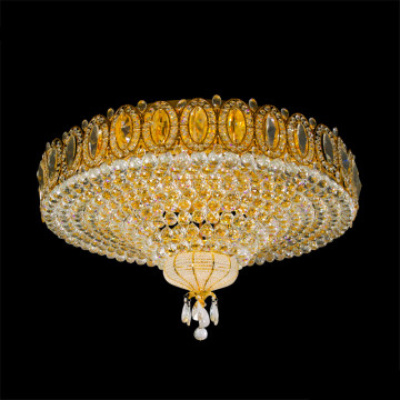 Crystal large luxurious round crystal ceiling light