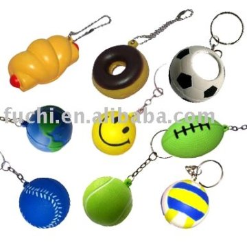 pu stress ball keychain