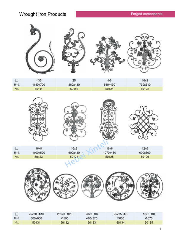 casting wrought iron rosettes