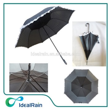 automatic ladies polka dot ruffle umbrella