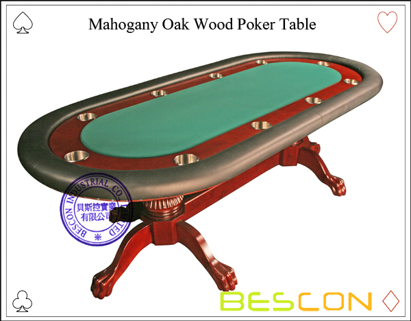 Mahogany Oak Wood Poker Table Mahogany Oak Wood Poker Table