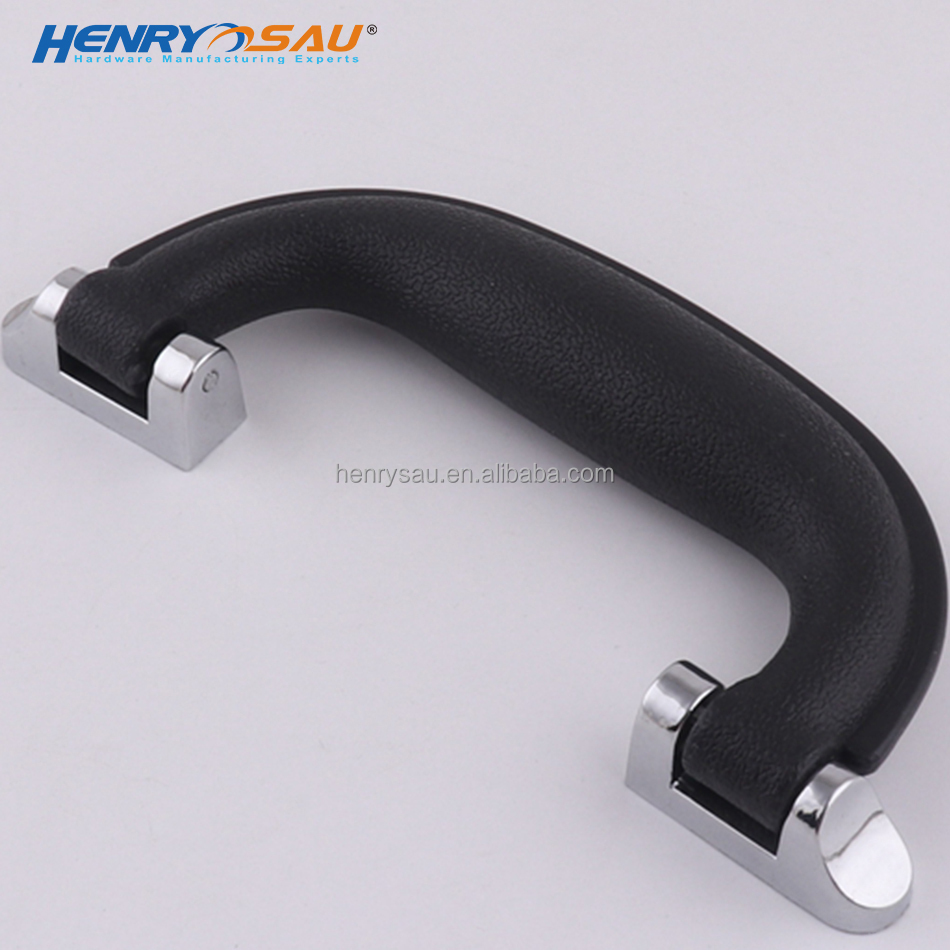 ONE STOP luggage parts top carry pull handle replacement suitcase plastic handle accessories black color grip with silver seats