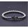 Date Design Evil Eye Hématite 6 MM Rond Perles Bracelet pour les hommes