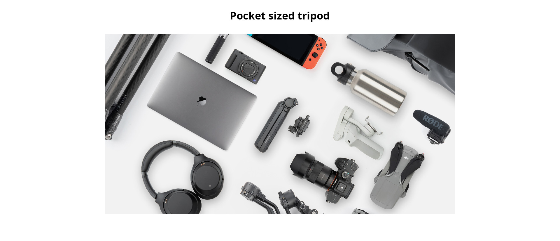 PGYTECH Mini Flexible Phone Tripod Holder Handheld Panoramic action camera selfie stick Vlogging Mantispod Tripod gopro/insta360