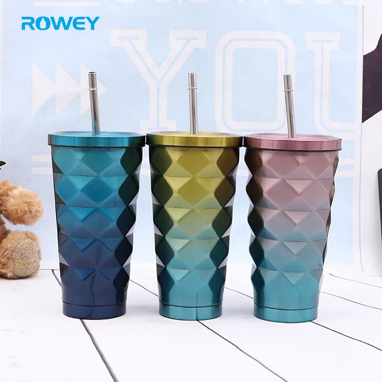 Cheap stainless steel insulated sippy tumbler cup with straw and lid