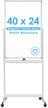 Magnetic Rolling Double Sided Whiteboard 24x40 inch