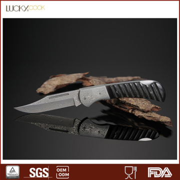 knives?Buffalo?Horn damascus pocket clasp knife