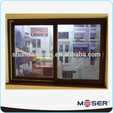 aluminum double pane sliding window with double track