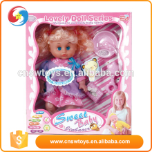 pretend play doll Soft Body Girl Baby Doll feeding cloth get changed