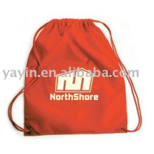 Cheap LOGO print advertising nylon drawstring gym bag