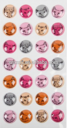 Top quality Drawn cats capsule stickers Label