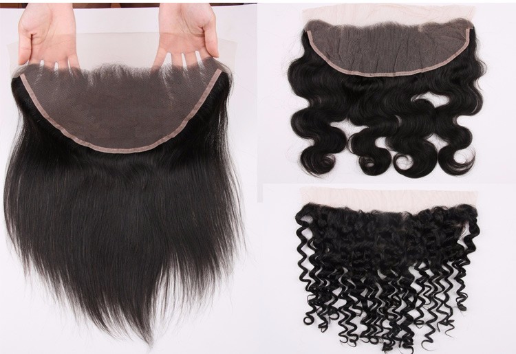 New Arrival Human Brazilian Hair Weave Frontal Closures Natural Straight Ear to Ear Lace Frontal Closure