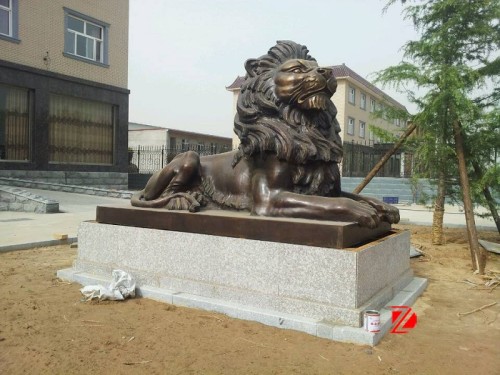 life size hot bronze lion sculptures