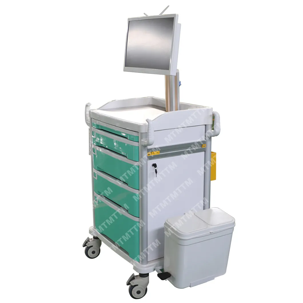 Computer Medical Cart Mobile Hospital Medical Cart Computer Laptop Trolley