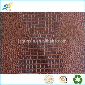 crocodile leather factory directly nice looking pvc leatherette for making bags