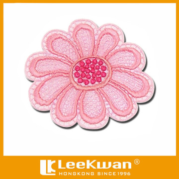 Pink Flower embroidery Patch