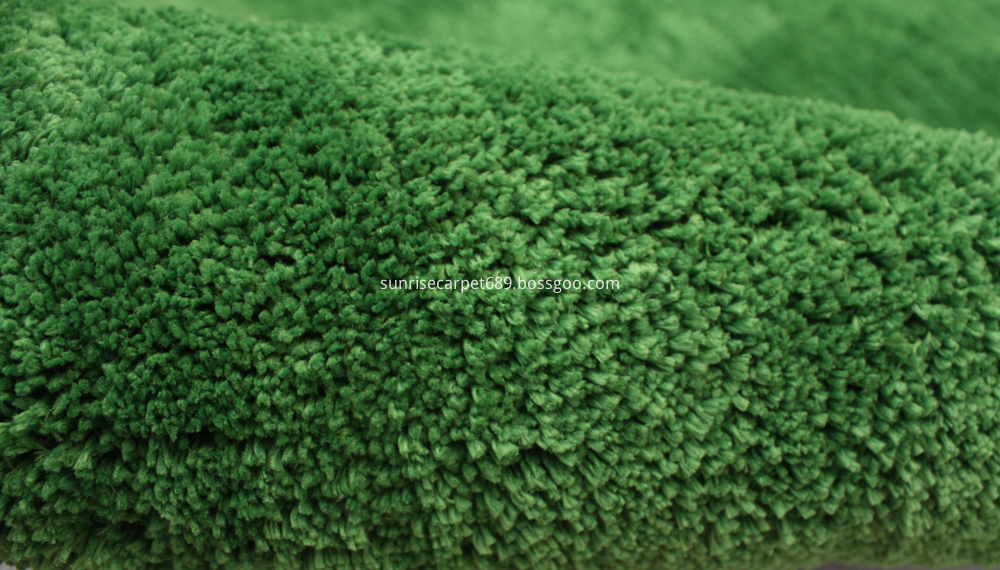 Microfiber Soft Shaggy With Solid Color Green