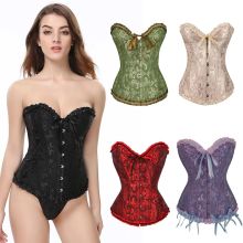 Plus Size Sexy Lace Corset Bustier Lingerie Tops Brocade Victorian Fashion for Adults