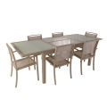 7pc aluminum extension dining set