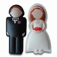 Bride/Groom-shaped USB Flash Drives with Up to 16GB Capacity, Used for Souvenir Gifts