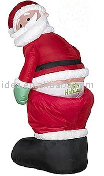 Inflatable Animated Mooning Santa