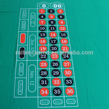 100% Polyester Fabric American Roulette Casino Layout Customize Casino Layout