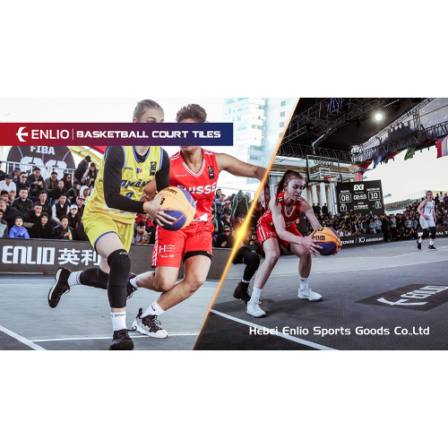 Menghubungkan Jubin Mahkamah Multi-Sport Luar Luar Kanak-kanak 3x3 Bola Keranjang Lantai Lantai